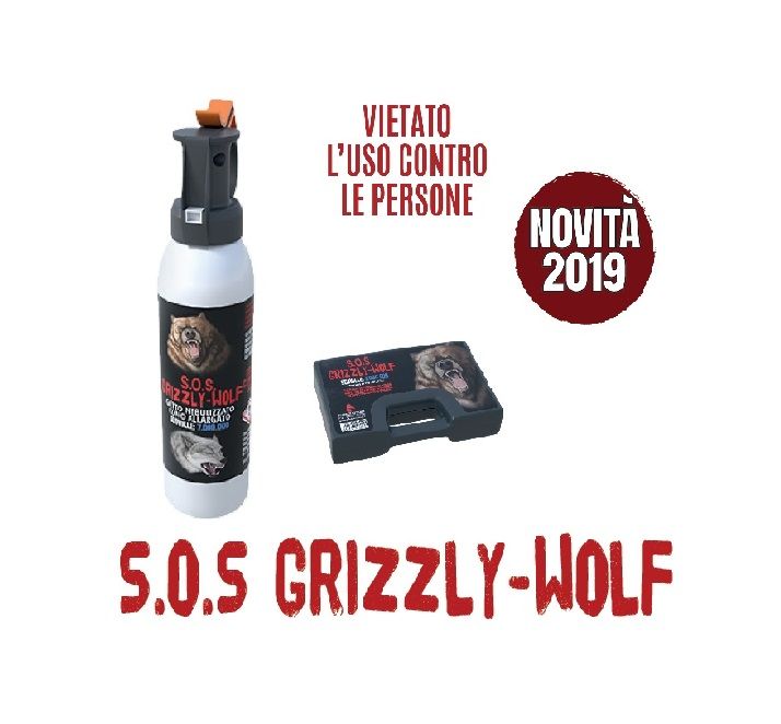S.O.S. Grizzly Wolf Spray al peperoncino per orsi e lupi – Defence